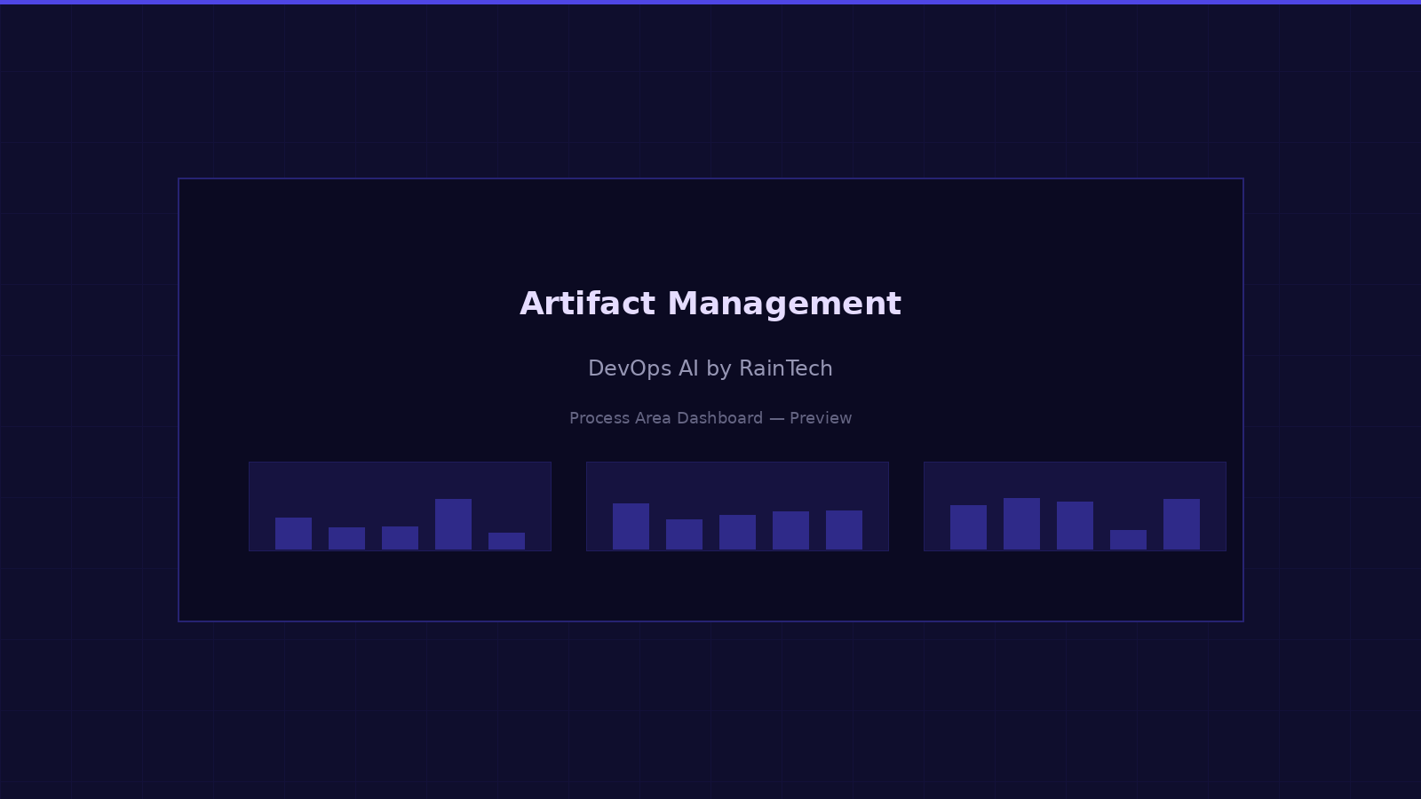 Artifact management — version-controlled repository with template-driven document generation